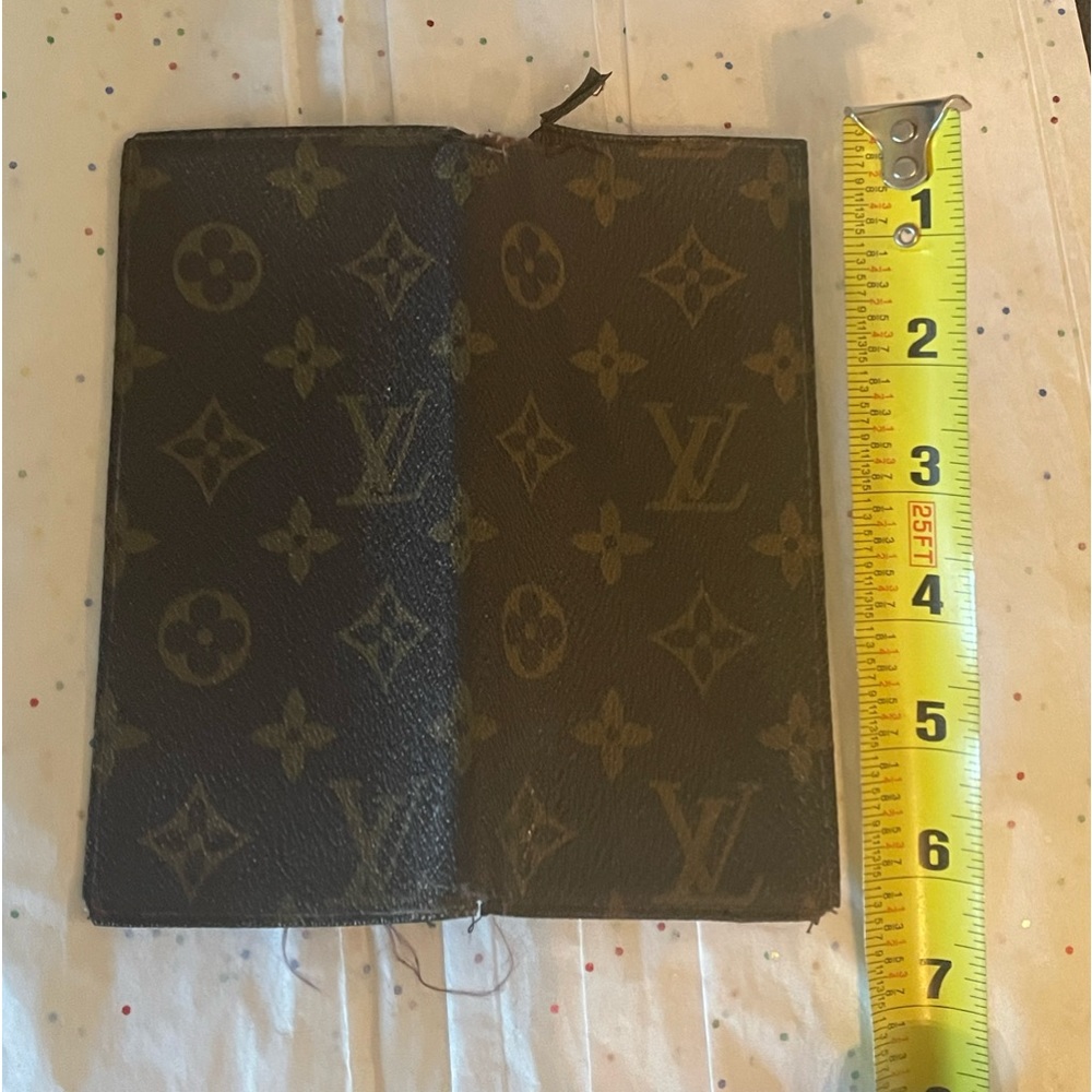 LOUIS VUITTON Vintage Canvas Checkbook Cover Great for Upcycle Projects SCRAP